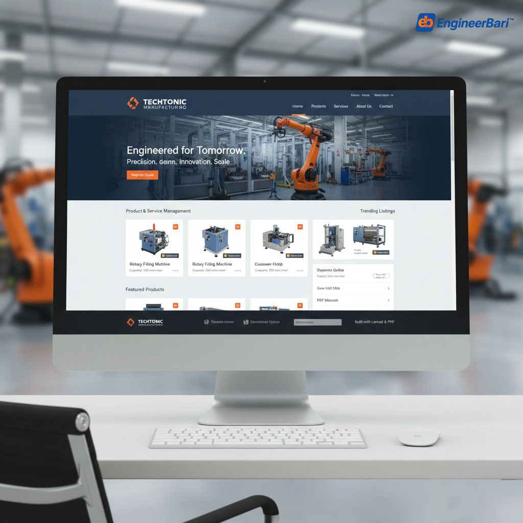 Professional Manufacturing Company Website – Laravel & PHP