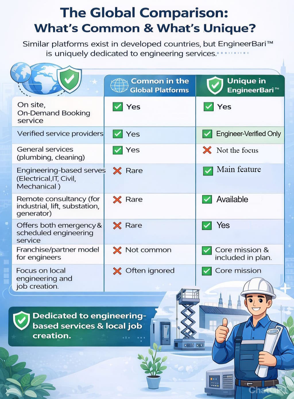  EngineerBari™ Platform is rare globally and the first of its kind in Bangladesh.
