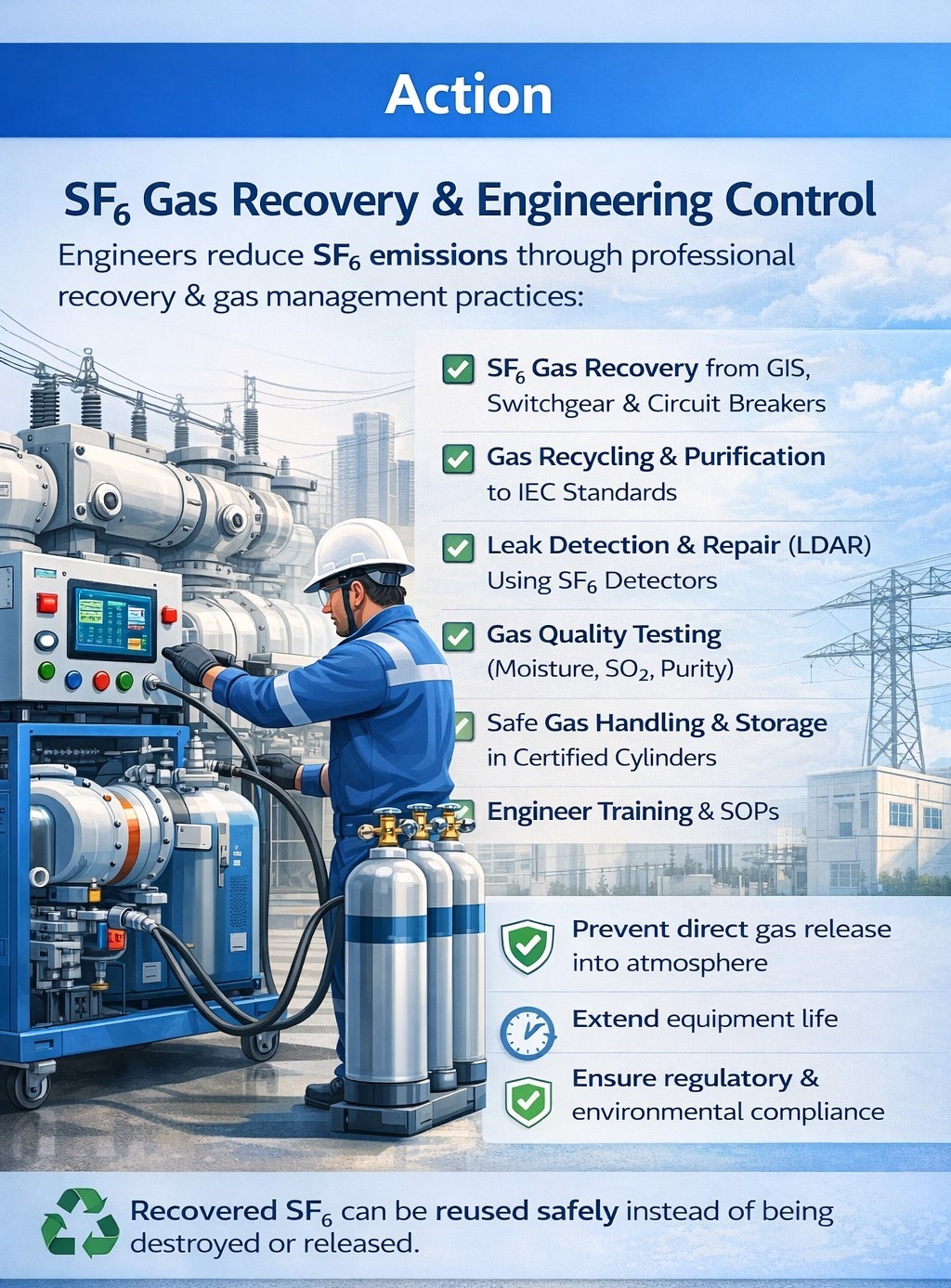  Action: SF₆ Gas Recovery, Recycling & Engineering Control
